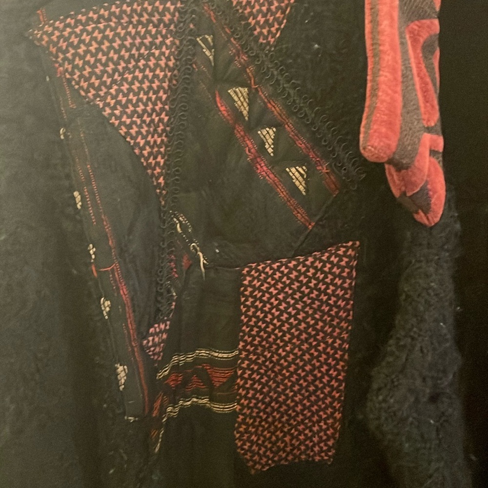 Ooak Canvasbacks Patchwork Wool Black/Red Teddy H… - image 4